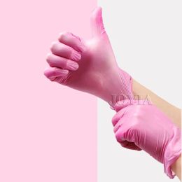 Handschoenen roze nitril wegwerphandschoenen latex gratis kleine medium meisje vrouw roze examenhandschoenen voor huishoudelijk bakhaar werk xsmall