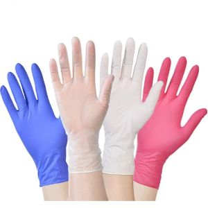 Gants gants en PVC de qualité alimentaire allergie étanche allergique gants de nitrile jetable gratuits pour les gants de sécurité de laboratoire de cuisine