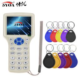 Gants RFID Copier Writer Readers Duplicator 125KHz 13.56 MHz PROGRAMMER USB NFC SMART 10 Fréquence Key FOB Cartes FOB Reader UID Decoder