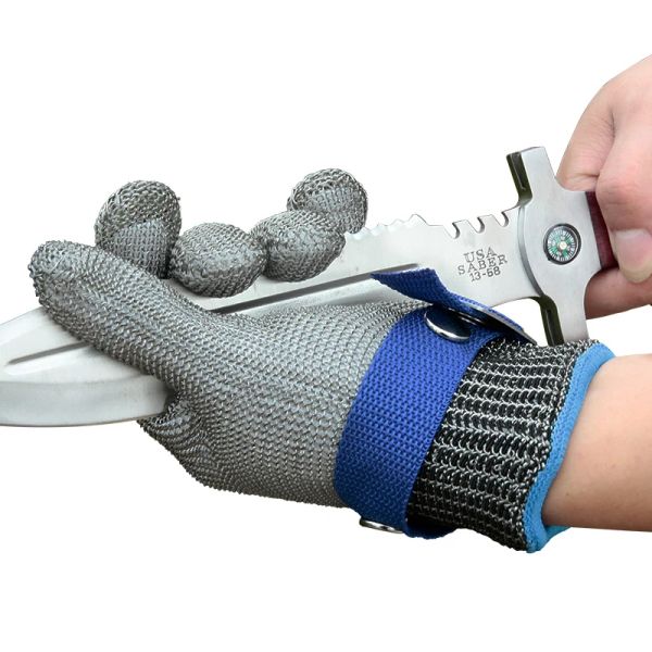 Gants Sécurité Proof Protect Glove Glove 100% Gants de bouche de maille en métal en acier inoxydable