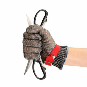 Handschoenen Veiligheid Snijden Proof Stabbestendig Roestvrij staal Metalen Mesh Butcher Maat M