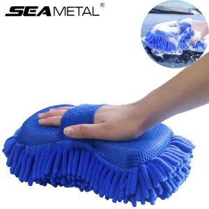 Handschoenen Seametal MicroFiber auto -wasmachine spons reiniging auto verzorging details borstels was handdoek Auto handschoenen voor carwash -accessoires