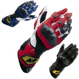Guantes de guantes Taichi Racing Fibra de carbono Guantes de cuero transpirable Guantes protectores de cuero perforado