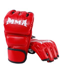 Gants gants de boxe épais gants mma gants demi-doigts sanda taekwondo combat mma gants de sac de sable adultes