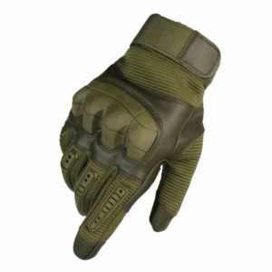 Gants tactile écran tactique en caoutchouc dur gant complet gants de doigt militaire peinture ball aérsoft bicycle combat pu cuir gant mec