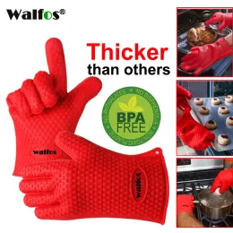 Handschoenen Walfos 1 -stuk voedselkwaliteit Kookbakken BBQ Handschoen Warmtewarmteweerstand Siliconen BBQ Grill Glove Barbecue Grill Glove BBQ Tools