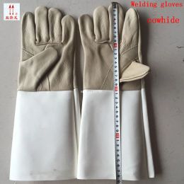 Handschoenen Lashandschoenen van hoge kwaliteit Guantes trabajo cuero grijs groot formaat brandweer de gesneden veiligheid guantes de proteccion ec attest