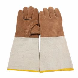 Gants de soudage gants en cuir long usursiste soudure gants protecteurs gants canvas gants en fourrure