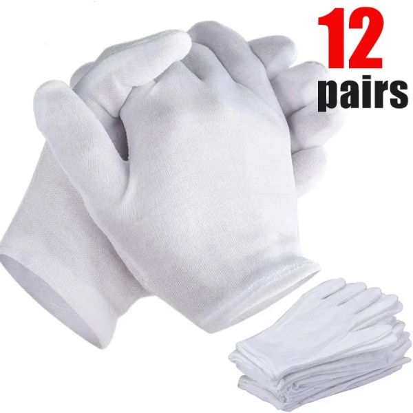 Gants gants de travail en coton blanc pour les mains sèches gants de film gants de spa cérémonielle gants extensibles outils de nettoyage ménagers