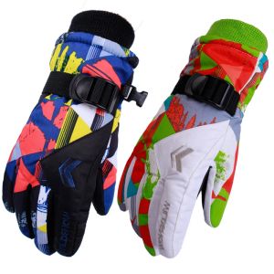 Gants d'hiver garçon chaud mitaines skins sport imperméables enfants gants de neige gants adolescents gants gants de montagne extérieure pour tout-petit mitten