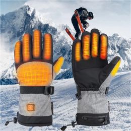 Gants gants thermiques gants chauffés thermiques batterie de moteur alimenté des gants de chauffage à la main tactile étanche pour le ski de cyclisme