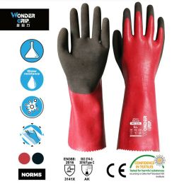 Gants Wonder Grip Trip allongeur WG328L IMPHERPHERPHERPHERSHICH WORK GLANTS GLANTS ALLED Aqua entièrement trempé Latex