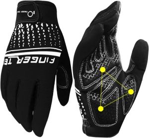 Gants d'entraînement gants gants en plein doigt leferment tactile de soulèvement pour les hommes avec un rembourrage, un gant de fitness non glisser pour la randonnée d'escalade à cyclisme
