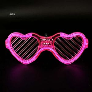 Glow 5 neon kleuren Led Shutter Shade Glazen Kinderen Verjaardagsgeschenken Toys Words Party Gunsten Leveringen 0412