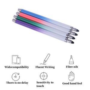 Gradient Screen Fiber Stylus Pens para Iphone 14 Plus 13 Pro 12 11 Moto G 5G 2023 Samsung S23 S22 A54 A34 A04E LG Stylo6 ipad Table PC Bling Adecuado para lápiz táctil capacitivo