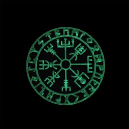 Glow in Dark Odin Logo norse rune moral tactical pvc Fastener Applique Vegvisir Viking Compass Rune Patch Uniforms Emblem Badge