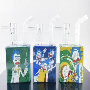 Glow in the Dark Glass Bongs Dab Juice Box Oil Rigs Water Bong Heady Pipe 14mm bol Bubbler Water Pipes