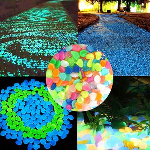 Glow in the Dark Stones Garden Oudoor Walkways Gloeiende stenen fluorescerende heldere kiezels lichtgevende stenen voor tuin decoratie