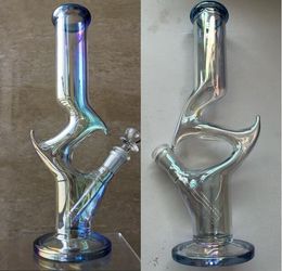 Glow in the Dark Tube Bong Hookahs Smedig Pipes Bubbler Heady Glass DAB Rigs Dowmstem Perc Dabber Ice Catcher