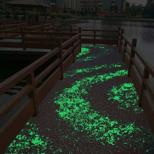 Piedras luminosas para decoración de jardín que brillan en la oscuridad