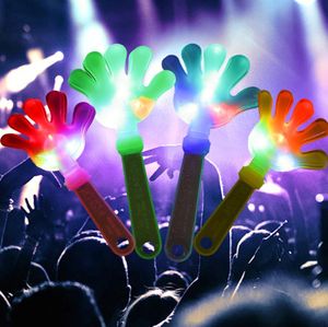 Glow Sticks Clappers de mano Iluminan LED Aplaudir Las manos dan luz Fiesta Halloween Juguete Luminiscencia para niños y adultos Suministros para fiestas