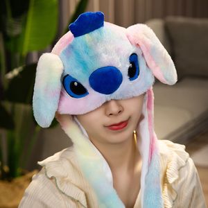 Glowing Bear Monster Hat Led Clignotant Oreilles Bougeant Sauter En Peluche Cap Enfants Adultes Funny Animal Pop Up Dress Up Ear Muff Winter Holiday Warm Wearing