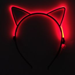 Band de cheveux de chats brillant kawaii accessoires d'anniversaire de Noël enfants cadeau coloré ledbound LED pour la fête de cosplay