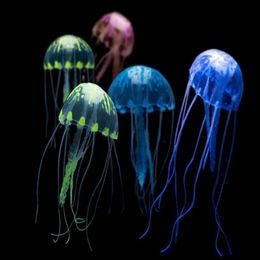 Efecto brillante medusas artificiales pecera decoración de acuario ornamento Sjipping G953257D