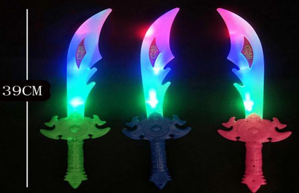 Épée de requin lumineuse et lumineuse pour enfants, jouet de 15 pouces, lumières LED clignotantes, épées de boucanier, accessoires de Costume d'habillage d'halloween Pa3799734