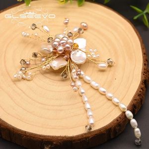 GLSEEVO – grande broche baroque en perles blanches et roses pour femmes et filles, beau cadeau de fête de luxe, Design Original fait à la main GO0350 240315