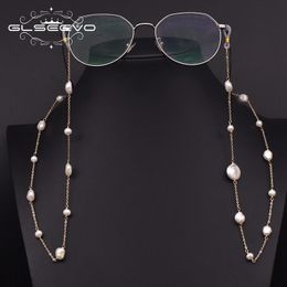 Glseeevo Natural Barroque Pearl Gafas Cabina colgante para mujeres no incluye vasos encantos Joyería fina Gn0242 240522