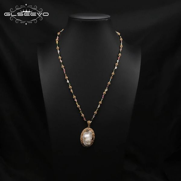 GLSEEVO – ensemble de colliers de perles naturelles irrégulières pour femmes, mode, atmosphère élégante, tempérament délicat, bijoux de mariage, 240305