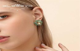 Glseevo Natural Pearl Earrings For Women Mother Birthday Cadeau 925 Sterling Silver Flower Stud Stone Sieraden 2201088856904
