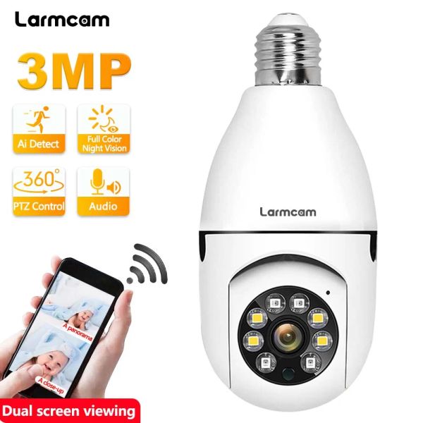 Glue 1080p E27 Bulb Camera Wifi Baby Monitor 2K 3MP Vidrove Vigilancia Inicio Protección de seguridad para el hogar Seguimiento automático Carecam Pro