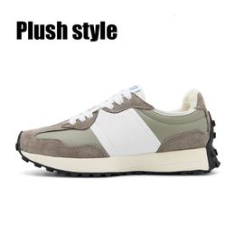 GLUNA Zapatos deportivos informales para hombre, felpa, serie 327, sal marina, blanco, gris, blanco y negro, gris