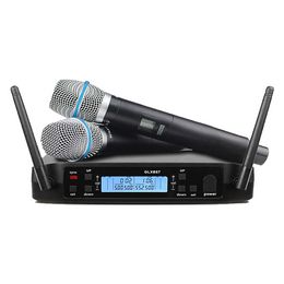 GLXD4 B87a Draadloze Microfoon 2 s UHF Professionele Microfoon Voor Party Karaoke Kerk Show Meeting2800356