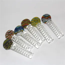 Glycerine ijzige spoelpijp glazen buis accessoires multicolor handgemaakte pijpen voor rokende glazen asvanger