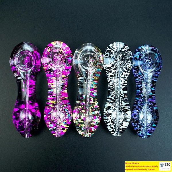 Glycérine Verre Fumer Main Pipes 140g Belle Eau Bong Tabac Accessoires Dab Rig Art Brûleur À Huile Cuillère Cadeau