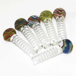 Glycérine Fumer Pipes Pyrex Verre Brûleur À Huile Nail Eau Main Brûler Tubes Dab Rigs Herbe Sèche Tabac Bol