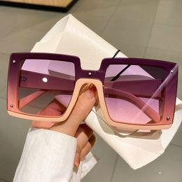 GM LUMIAS surdimensionné carré lunettes de soleil hommes femmes à la mode Semi-sans monture lunettes de soleil lunettes 2022 mode luxe marque Design nuances