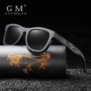 GM en bois mâle Lady Sunglasses Mens Mens Luxury Brand Designer Polaris Sun Glasses Vintage Sunglass Women Eyewear avec Box 240323