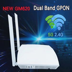 GM620 Gpon Ont ONU FTTH Dual Band 1GE 3FE 2 4G 5G wifi Engelse versie modem 100 Originele netwerkterminal 231226