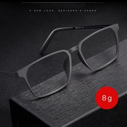 Gmei monture de lunettes optiques pour hommes et femmes 8878 jambes flexibles avec lunettes à jante avant en plastique TR90 240313