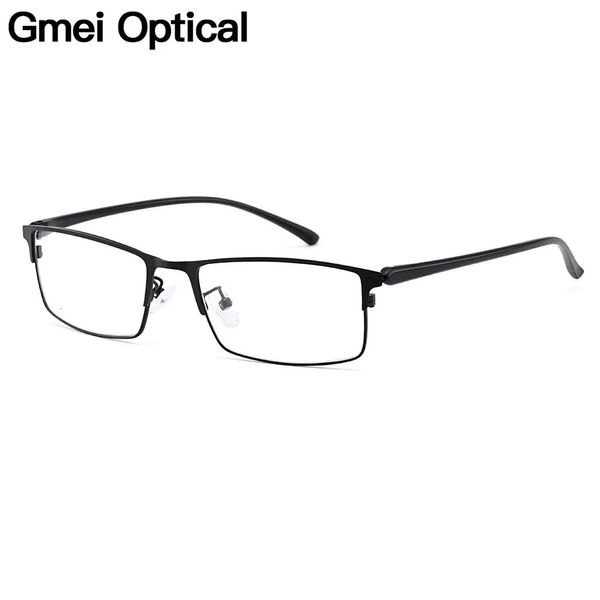 Gmei gafas ópticas de aleación para hombre, montura para gafas, patillas flexibles, Material de galvanoplastia IP Y2529 240131