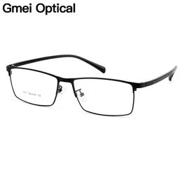 Gmei Optische Mannen Legering Brillen Frames voor Mannen Brillen Flexibele Tempels Benen IP Galvaniseren Legering Bril Y7011 240126