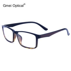 Gmei óptico ultralight ultralight tr90 negocios gafas marco recetados anteojos marcos de las mujeres con gafas de borde llena G6087 240411