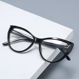Gmei optique Transparent clair lunettes cadre chat oeil lunettes cadres pour femmes mode Prescription lunettes 2003 240118