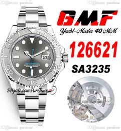 GMF 126621 A3235 Automatische heren Watch Rhodium Gray Dial 904L OysterSteel Bracelet Super Edition PureitMe A1