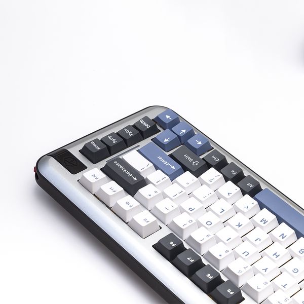 GMK Arctic Clone Keycap Cherry Profile PBT Keycaps Bleu Noir Blanc 173 Key Caps Set pour clavier de jeu mécanique personnalisé