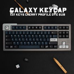 GMK Galaxy-Juego grande de teclas PBT con perfil de cereza, teclas personalizadas en inglés con personalidad para teclado mecánico 61/64/68/75